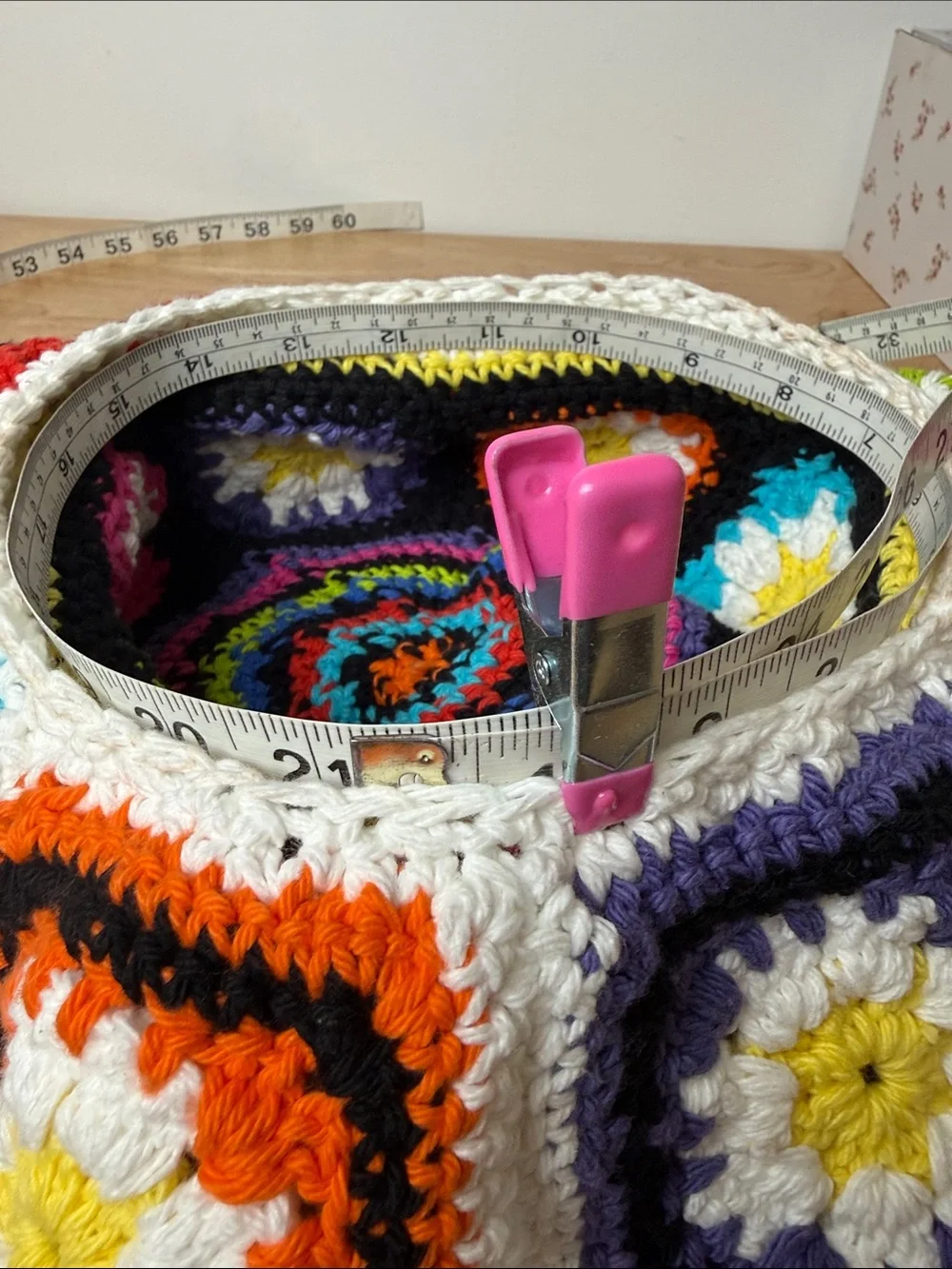 Handmade Crochet Floral Bucket Hat - Multicolor